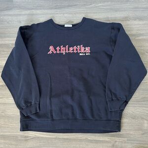 Vintage BOCA Authentic BOCA Athletika Navy Blue and Red Crewneck Sweatshirt